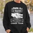 Papa & 2 Töchter Chaosteam Papa 2 Töchter Sweatshirt Geschenke für Ihn