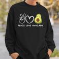 Peace Love Avocado Retro Avocado Lover Fruit Lover Sweatshirt Geschenke für Ihn