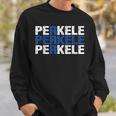 Perkele Finnish Flag Finland Suomi Distressed Sweatshirt Geschenke für Ihn