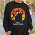 Pew Pew Madafakas Gatto Nero Meme Crazy Cat Felpa Regalos para él
