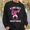 Pink Out Tackle Breast Cancer Awareness Dabbing Football Sweatshirt Gifts for Him