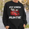 Pit Crew Auntie Race Car Birthday Racing Car Family Sweatshirt Gifts for Him