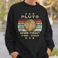 Pluto Never Forget Retro intage Retro Space Sweatshirt Geschenke für Ihn