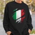 Proud Italian Italia Ripped Italian Flag Sweatshirt Geschenke für Ihn