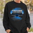 With Pyrotechnik Ist Kein Krim Pyro Bengalo Blue Sweatshirt Geschenke für Ihn