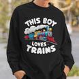 Questo Ragazzo Ama Treni Ferrovia Locomotiva Per Ragazzi Felpa Regalos para él