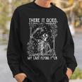 There It Goes My Last Flying Fuck Skeletons Halloween Sweatshirt Gifts for Him