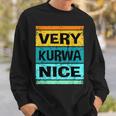 Retroery Kurwa Nice Poland Polska Sweatshirt Geschenke für Ihn