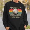 Retrointage Never Forget Pluto 1930 2006 Space Science Sweatshirt Geschenke für Ihn