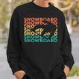 Retrointage Snowboard For Snowboarder Sweatshirt Geschenke für Ihn