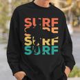 Retrointage Surfing For Surfer And Wave Rider Sweatshirt Geschenke für Ihn