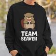 Rodent Team Beaver Team Beaver Love Flannelette Sweatshirt Geschenke für Ihn