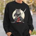 Samurai Gatto Giapponese Kawaii Ninja Korat Cat Felpa Regalos para él