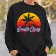 Santa Cruz Ca California Retro Sunset Sweatshirt Geschenke für Ihn