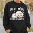 Schafi Müde Schafi Schlafen Schaf Pyjamas Schlaf Saying Sweatshirt Geschenke für Ihn