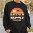 Seattle Grungeintage Skyline Sweatshirt Geschenke für Ihn