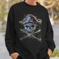 Skull & Crossbones Pirate Vintage Sweatshirt Gifts for Him