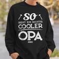 With So Sieht Ein Richtig Cooler Opa German Text Sweatshirt Geschenke für Ihn