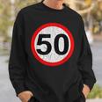 Speed Limit 50 KmH Cartello Stradale Guida Regali Invecchiato Felpa Regalos para él