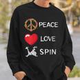 Spinning Class Allenamento Amore Pace Spin Ciclismo Fitness Palestra Con Collo A Felpa Regalos para él