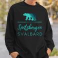 Spitzbergen Svalbard Polar Bear Polar Lights Sweatshirt Geschenke für Ihn