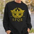 SPQR Distressed Ancient Rome Spqr Logo Oro Felpa Regalos para él