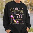 Stepping Into My 70Th Birthday With God's Grace & Mercy Sweatshirt Gifts for Him
