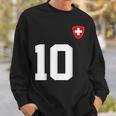 Switzerland 10 Sport Enthusiast Swiss Flag Suisse Fan Jersey Sweatshirt Geschenke für Ihn