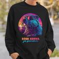 Synthwave Polish Beaver Meme Bober Kurwa Ja Pierdole Bobr Sweatshirt Geschenke für Ihn