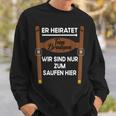 With Team Bridetigam Her Heiratet In Tracht Poltern Jga Sweatshirt Geschenke für Ihn