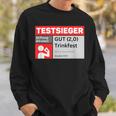 Test Winner Stiftung Alkotest Gut Trinkfest Malle Bumsbar Sweatshirt Geschenke für Ihn