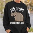 With Text Bevor Du Fragst Nein Nölpferd Before You Fragst Nein Nölpferd Sweatshirt Geschenke für Ihn