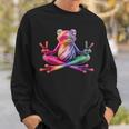 Tie-Dye Frog Peace Sign Hippie Sweatshirt Gifts for Him