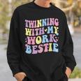 Twinning With My Work Bestie Matching Twins Day Best Friend Sweatshirt Gifts for Him