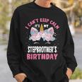 Unicorno Con Scritta I Can't Keep Calm It's My Stepbrother Birthday Bday Felpa Regalos para él