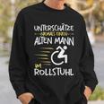 Unterschätze Niemals Alten Mann Im Wheelchair User S Sweatshirt Geschenke für Ihn