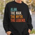 Uomo Alan The Man The Myth The Legend Nome Alan Felpa Regalos para él