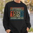Vintage Ottobre 1968 56 Compleanno Anni Uomo Donna Felpa Regalos para él