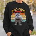 Vintage Retro Moo Deng Ippopotamo Felpa Regalos para él