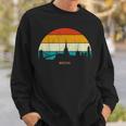 Vintage Retro Style England City Skyline Cityscape Bristol Sweatshirt Gifts for Him