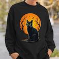 Vintage Scary Halloween Cat Costume Retro Halloween Cat Sweatshirt Gifts for Him