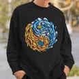 Ying Und Yang Feuer Und Wasser Chinesische Symbole China Fan Sweatshirt Geschenke für Ihn