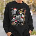 Zoo Animals Christmas Lights Jungle Zookeeper Safari Theme Premium Sweatshirt Gifts for Him