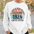 100 Geburtstag Limited Edition Best Of 1924 Sweatshirt Geschenke für Ihn