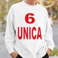 6 Unica Maglia Bianca Scritta Rossa Felpa Regalos para él