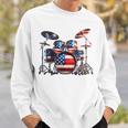 American Flag Drum Drumset 4Th Of July Usa Patriotic Drummer Sweatshirt Gifts for Him