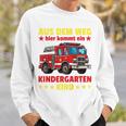 Aus Dem Weg Hier Kommt Ein Kindergartenkind Feuerwehr German Sweatshirt Geschenke für Ihn