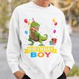 Bambino 4 Year Old 4Th Birthday BoyRex Dinosaur T Felpa Regalos para él