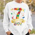 Bambino 7Rd Birthday Boy 7 Year Old Building Blocks 7Th Birthday Boy Felpa Regalos para él