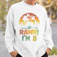 Bambino Rawr Im 8 Gorilla Animal 8 Anni Ragazzi 8° Compleanno Festa Felpa Regalos para él